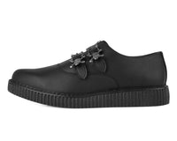 Black TUKskin Zipper Skull Pointed Creeper