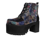 Floral Velvet Nosebleed Boot