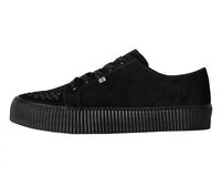 Black Suede Lace-Up Creeper Sneaker