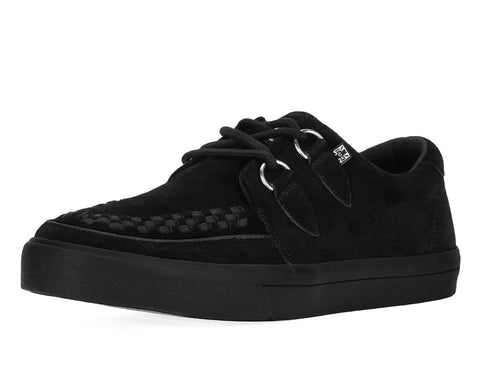 Black Suede D-Ring Sneaker