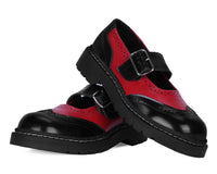 Black & Red Brogue Mary Jane