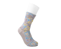 Beige Floral Sock