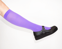 Purple Knee-High Nylon Mesh Sock