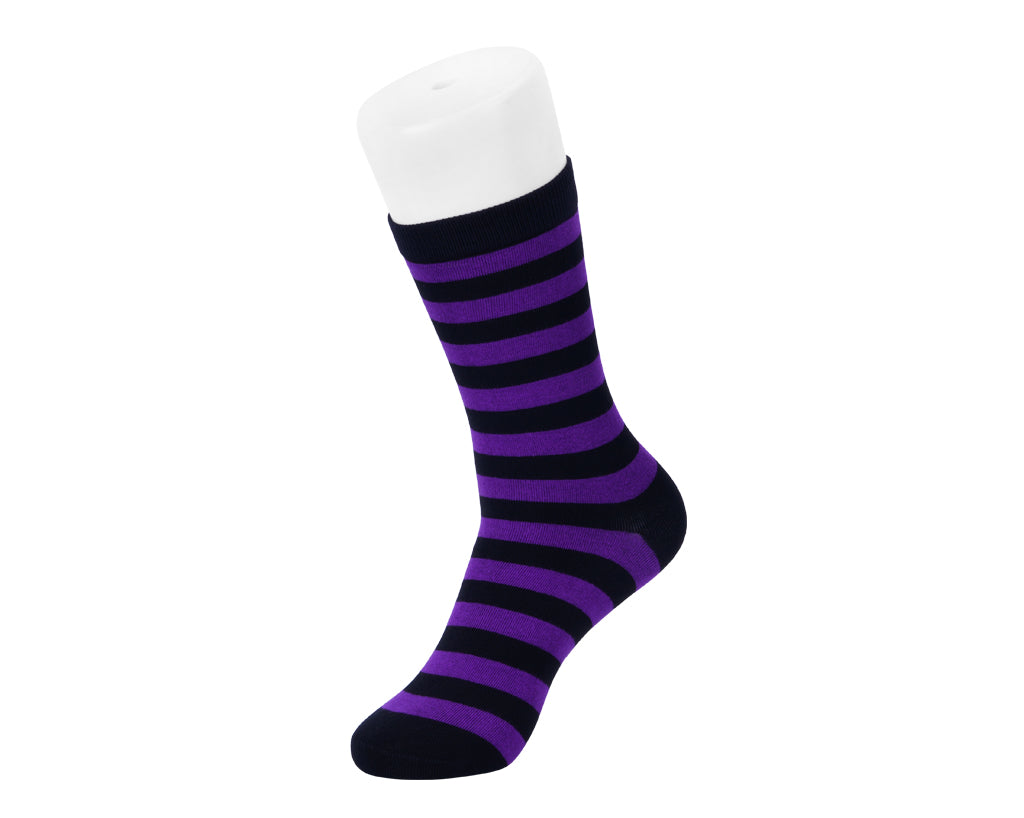 Black & Purple T.U.K. Women's Stripe Sock