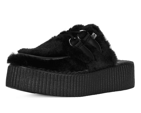 Black Fuzzy Creeper Mule