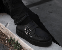 Black TUKskin™ 2-Buckle Skull Creeper