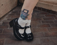 Black Liquid Bubble Mary Jane Platform