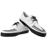 White Leather D-Ring VLK Sneaker - T.U.K.