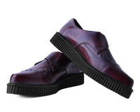 Burguny Rub Off TUKskin™ Monk Buckle Creeper