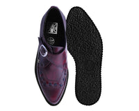 Burguny Rub Off TUKskin™ Monk Buckle Creeper