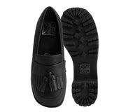 Black TUKskin™ Fringe Loafer Platform