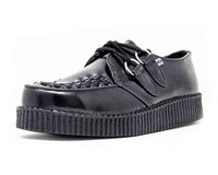 Black Leather Viva Low Creeper