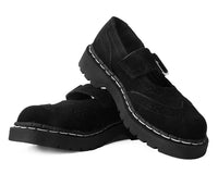 Black Suede Brogue Mary Jane