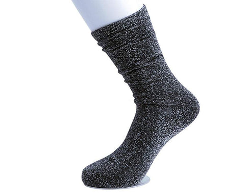 Black Sparkly Metallic Sock 