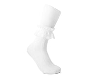 White Lace Crew Sock