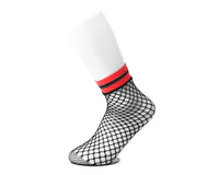 Multi-color Band Fishnet 5-Pk Sock