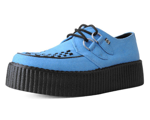 Dusty Blue Faux Suede Mondo Creeper