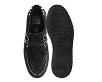 Black Suede Zipper Studded Mondo Creeper