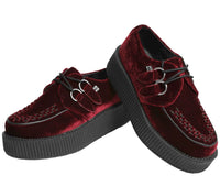 Burgundy Velvet Creepers - T.U.K.