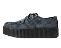 Grey Faux Suede Interlace Mondo Creeper